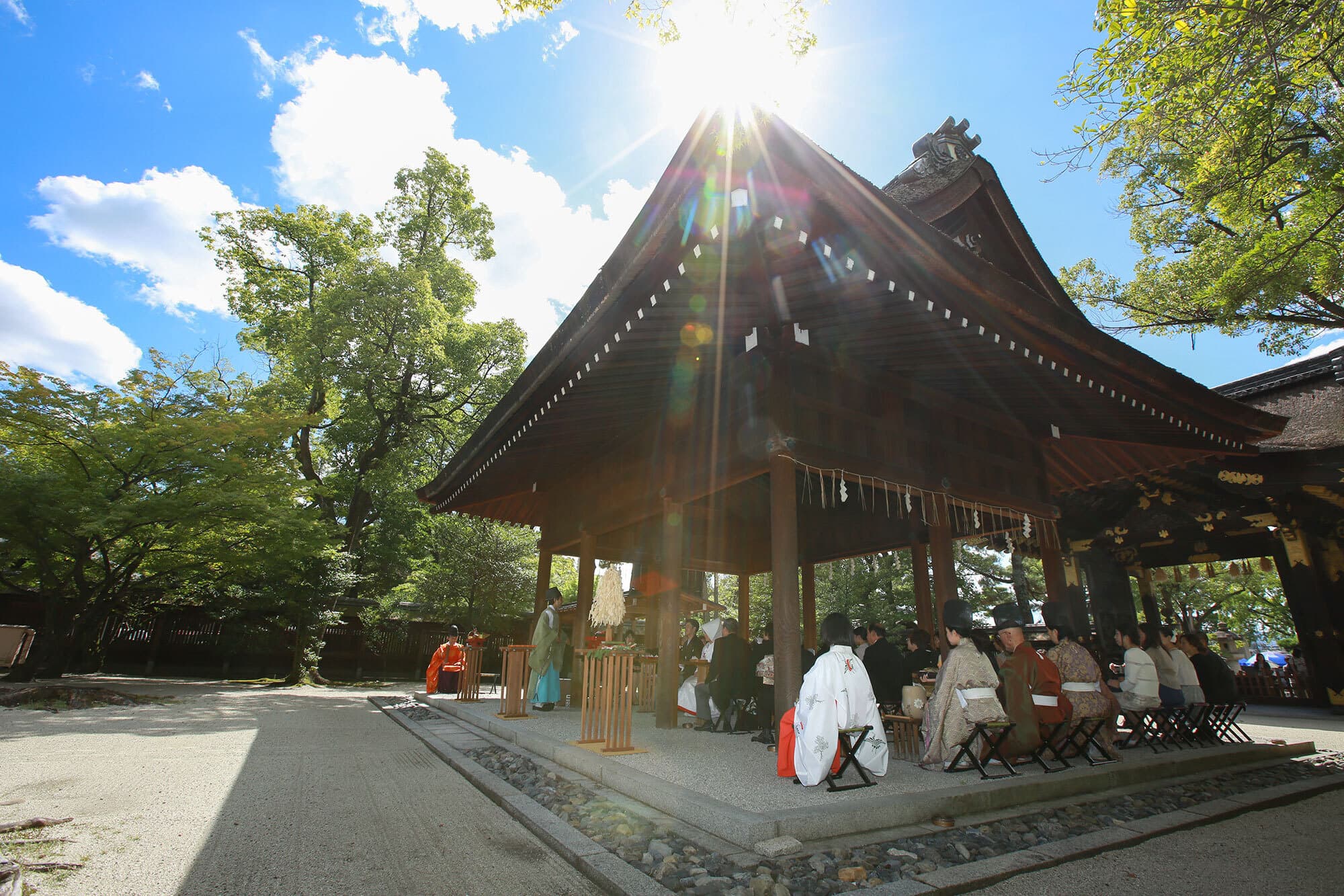 豊国神社で挙式撮影