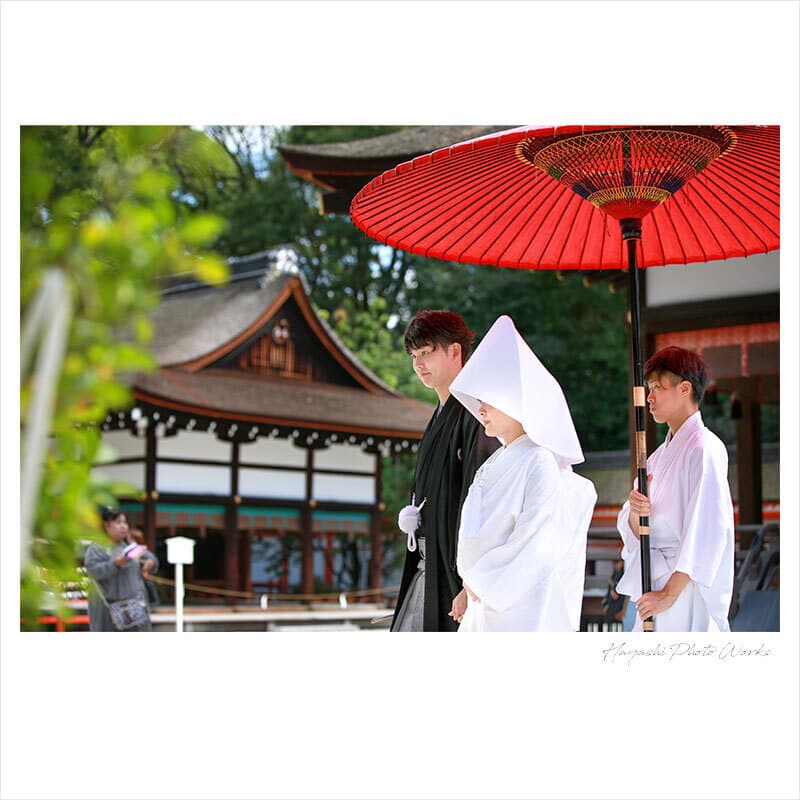 下鴨神社で結婚式撮影