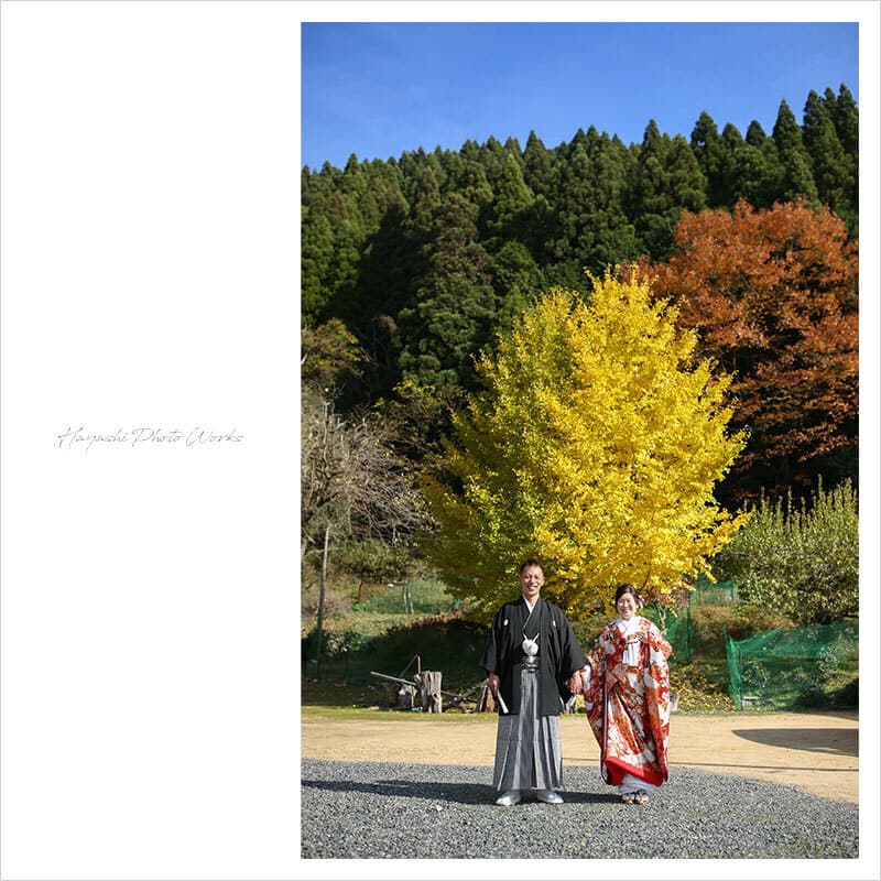 岡山県英田郡西粟倉村で前撮りロケーション撮影