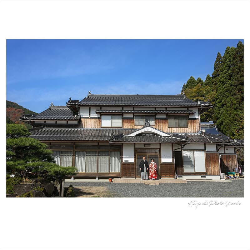 岡山県英田郡西粟倉村で前撮りロケーション撮影