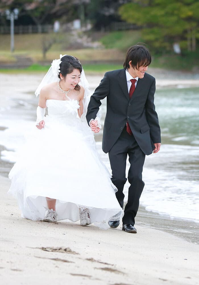 福井県高浜町で結婚式前撮り撮影