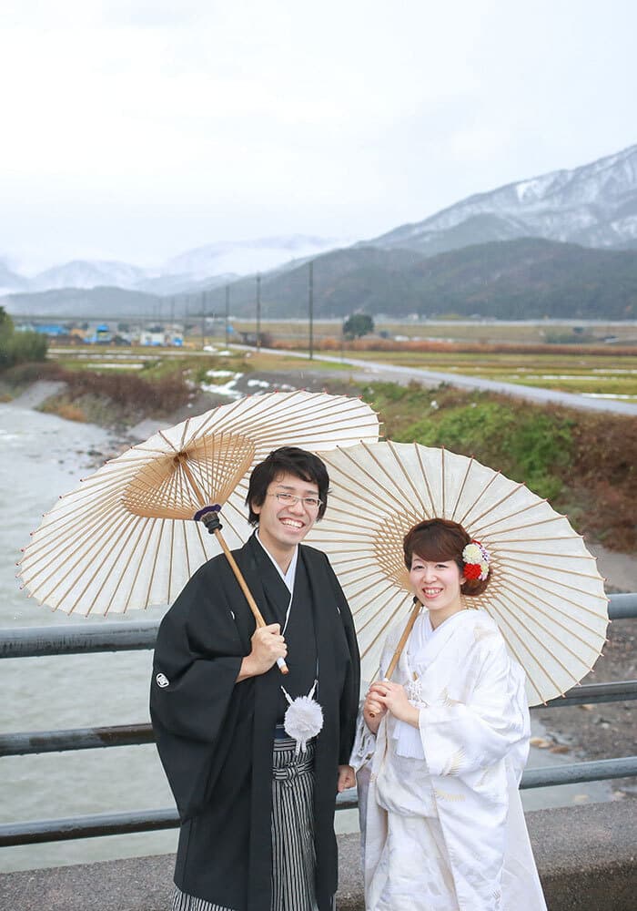 福井県美浜町で前撮りロケーション撮影