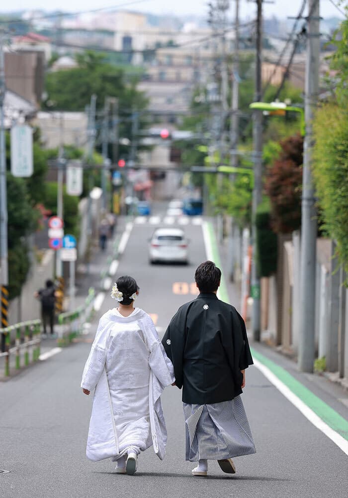 東京都世田谷区で前撮りロケーション撮影