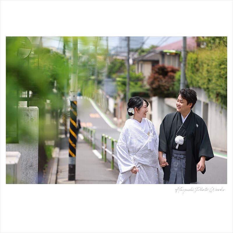 東京都世田谷区で前撮りロケーション撮影